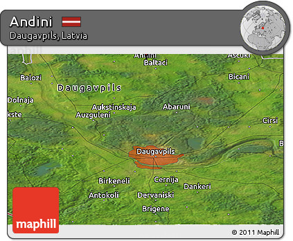 Satellite Panoramic Map of Andini