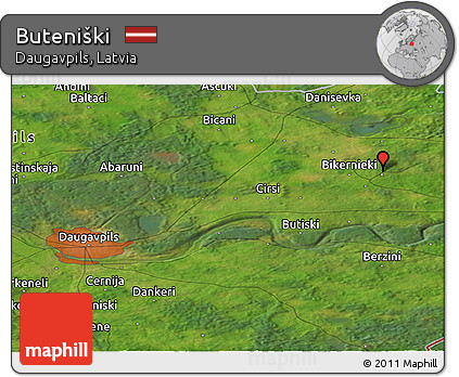 Satellite Panoramic Map of Buteniški