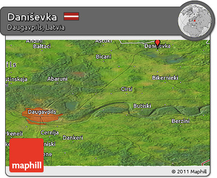 Satellite Panoramic Map of Daniševka