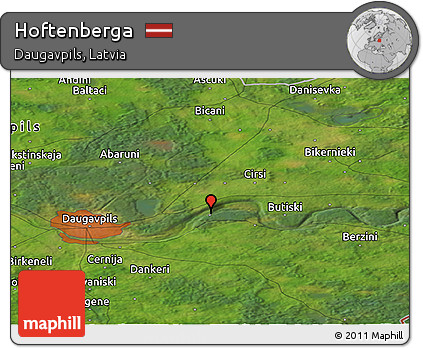 Satellite Panoramic Map of Hoftenberga