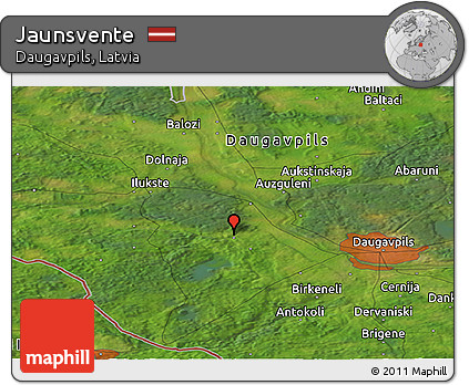 Satellite Panoramic Map of Jaunsvente