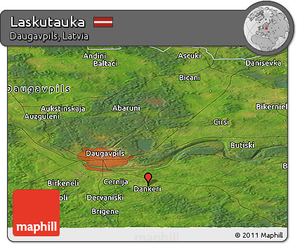 Satellite Panoramic Map of Laskutauka