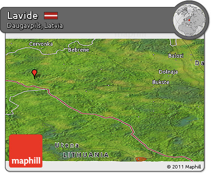 Satellite Panoramic Map of Lavide