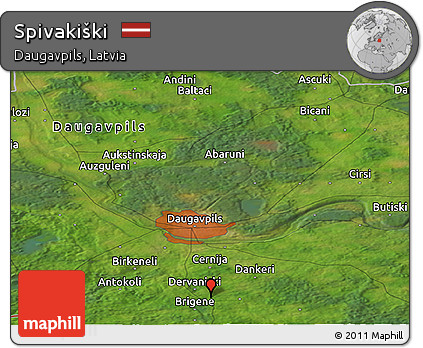 Satellite Panoramic Map of Spivakiški