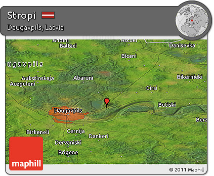 Satellite Panoramic Map of Stropi