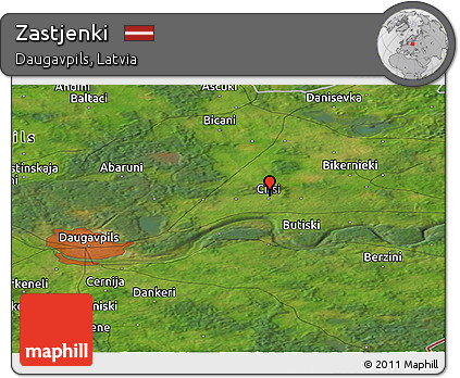 Satellite Panoramic Map of Zastjenki