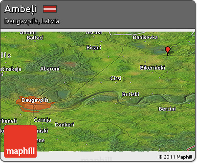 Satellite Panoramic Map of Ambeļi