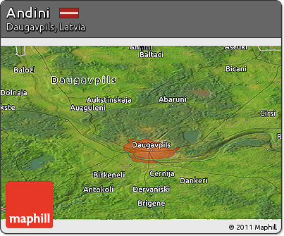 Satellite Panoramic Map of Andini