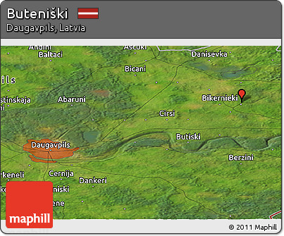 Satellite Panoramic Map of Buteniški