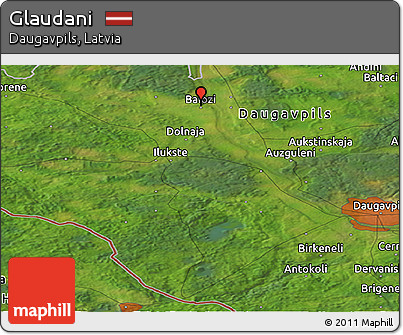 Satellite Panoramic Map of Glaudani