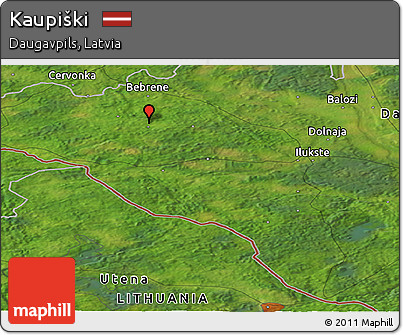Satellite Panoramic Map of Kaupiški
