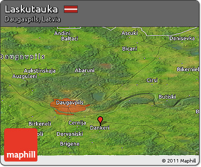 Satellite Panoramic Map of Laskutauka