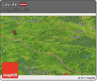 Satellite Panoramic Map of Lavide