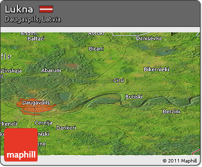 Satellite Panoramic Map of Lukna