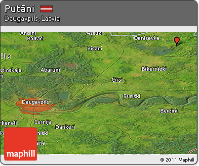 Satellite Panoramic Map of Putāni
