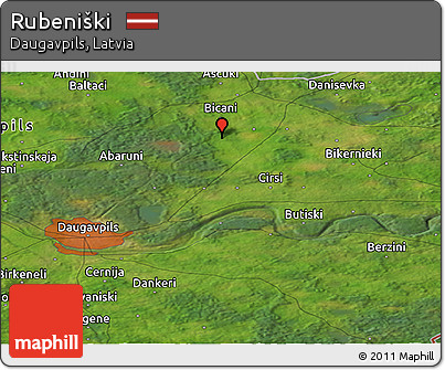 Satellite Panoramic Map of Rubeniški