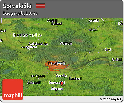 Satellite Panoramic Map of Spivakiški