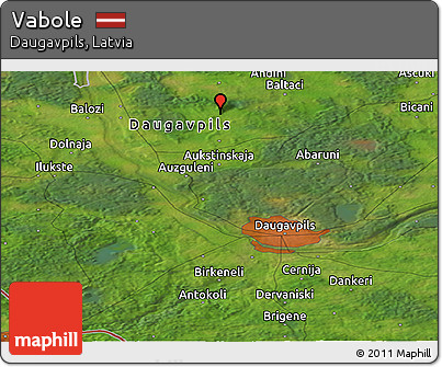 Satellite Panoramic Map of Vabole