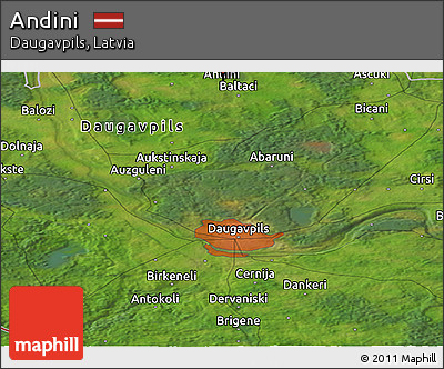 Satellite Panoramic Map of Andini