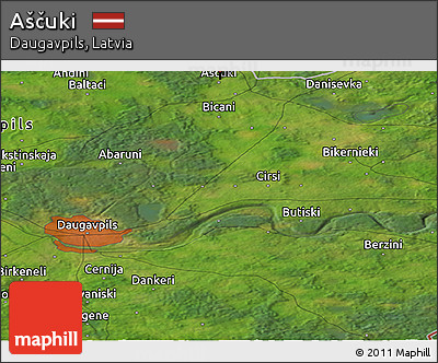 Satellite Panoramic Map of Aščuki