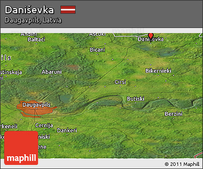 Satellite Panoramic Map of Daniševka
