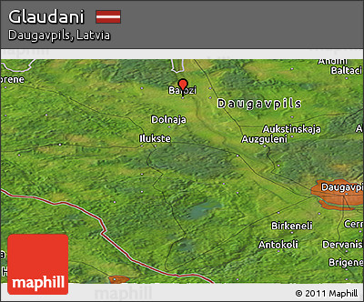 Satellite Panoramic Map of Glaudani