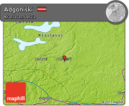 Physical 3D Map of Adgoniški