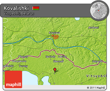 Physical 3D Map of Kovalishki