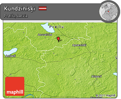 Physical 3D Map of Kundzinisķi