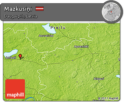 Physical 3D Map of Mazkusiņi