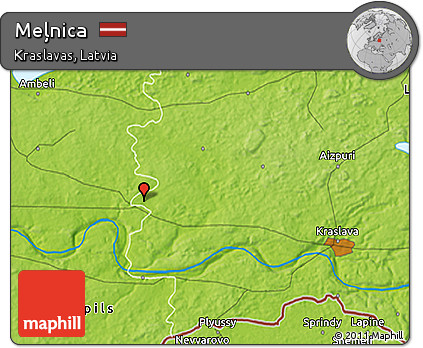 Physical 3D Map of Meļnica