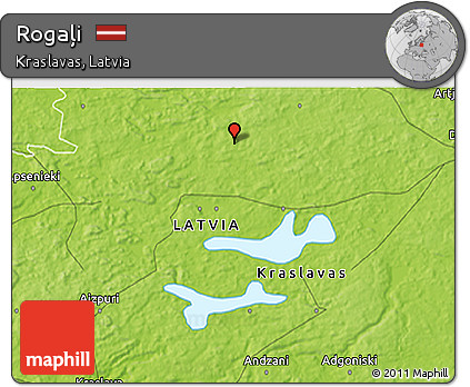 Physical 3D Map of Rogaļi