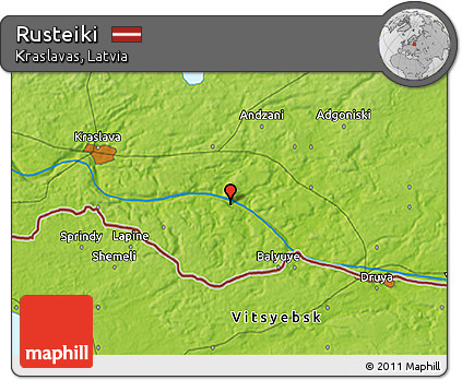 Physical 3D Map of Rusteiki