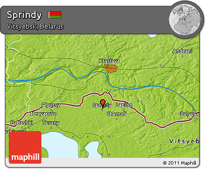 Physical 3D Map of Sprindy