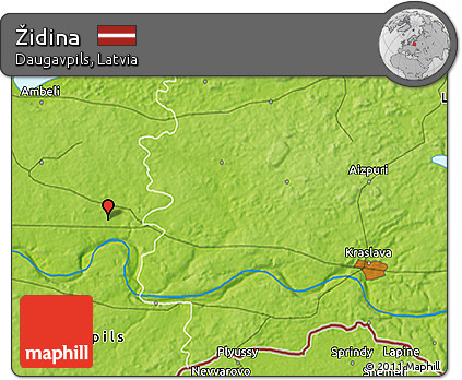 Physical 3D Map of Židina