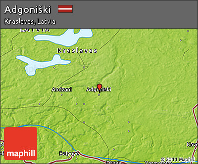 Physical 3D Map of Adgoniški