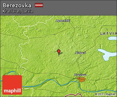 Physical 3D Map of Berezovka