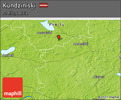Physical 3D Map of Kundzinisķi