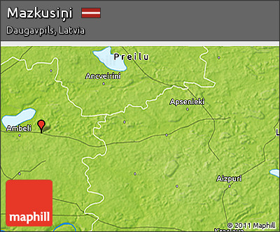 Physical 3D Map of Mazkusiņi