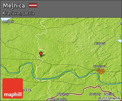 Physical 3D Map of Meļnica