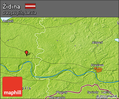 Physical 3D Map of Židina
