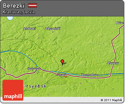 Physical 3D Map of Berezki