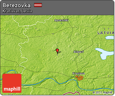 Physical 3D Map of Berezovka