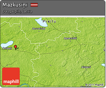 Physical 3D Map of Mazkusiņi