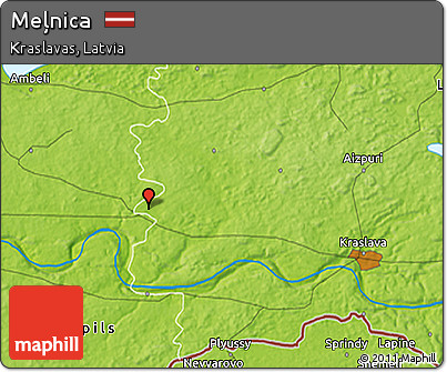 Physical 3D Map of Meļnica