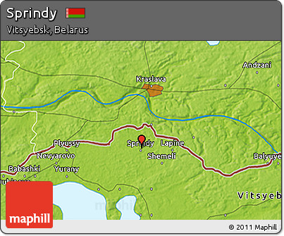 Physical 3D Map of Sprindy