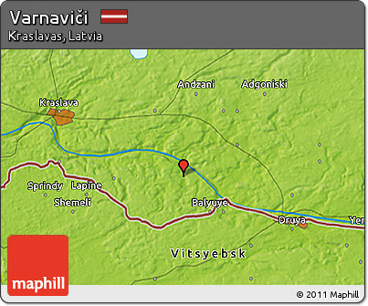 Physical 3D Map of Varnaviči