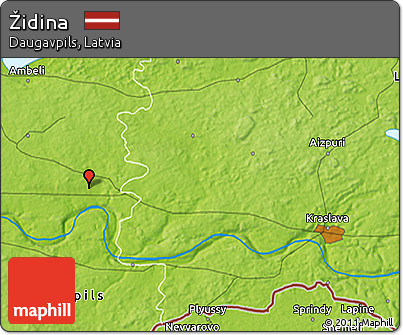 Physical 3D Map of Židina