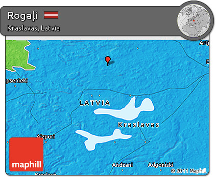 Political 3D Map of Rogaļi