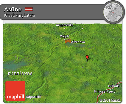 Satellite 3D Map of Asūne